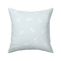 Scattered Triangle Print in Ice Blue - Large