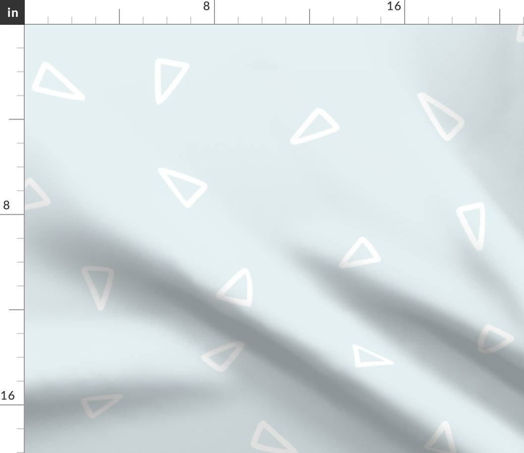 Scattered Triangle Print in Ice Blue - Extra Large