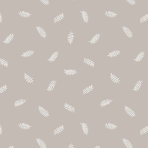 Small - Tossed Palm Leaves - Gray