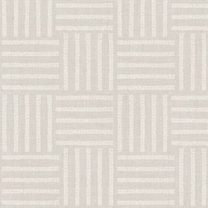 Neutral Stripe Checker Grey Large