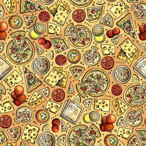 Pizza cartoon pattern 2