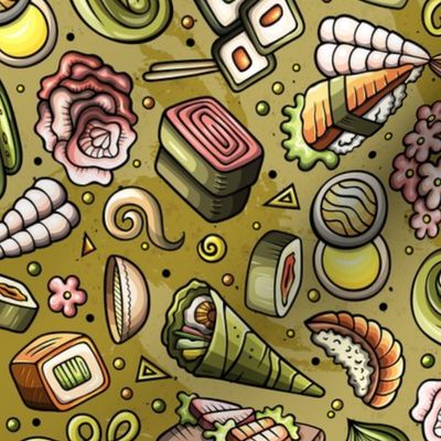 Japan food cartoon pattern 2