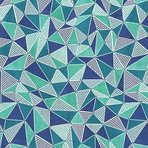 Irregular Triangles - Teal, Blue, Aqua