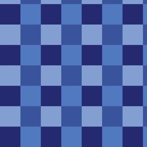 Checkerboard Bright Blues