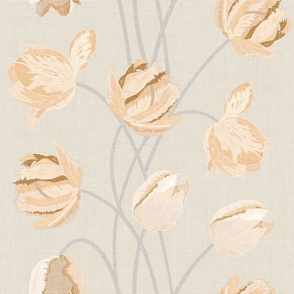 Neutral Tulips Tan Large