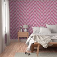 Jagged Electric Chevron Pink and Grey