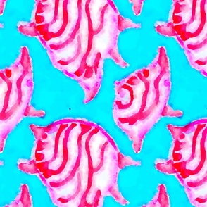 Tropical fish on turquoise background