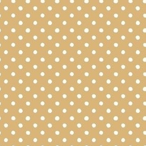 Small Handdrawn Dots - rainbow quilting collection - white on Honey (light brown) - Petal Signature Cotton Solids coordinate