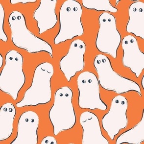 Friendly Ghosts in Orange