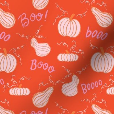 Spooky Gourds in Bright Orange