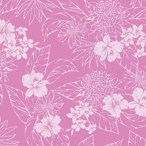 Jacana Hawaiian Floral - Pink