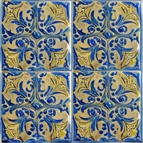 Italian Blue & Gold Tile