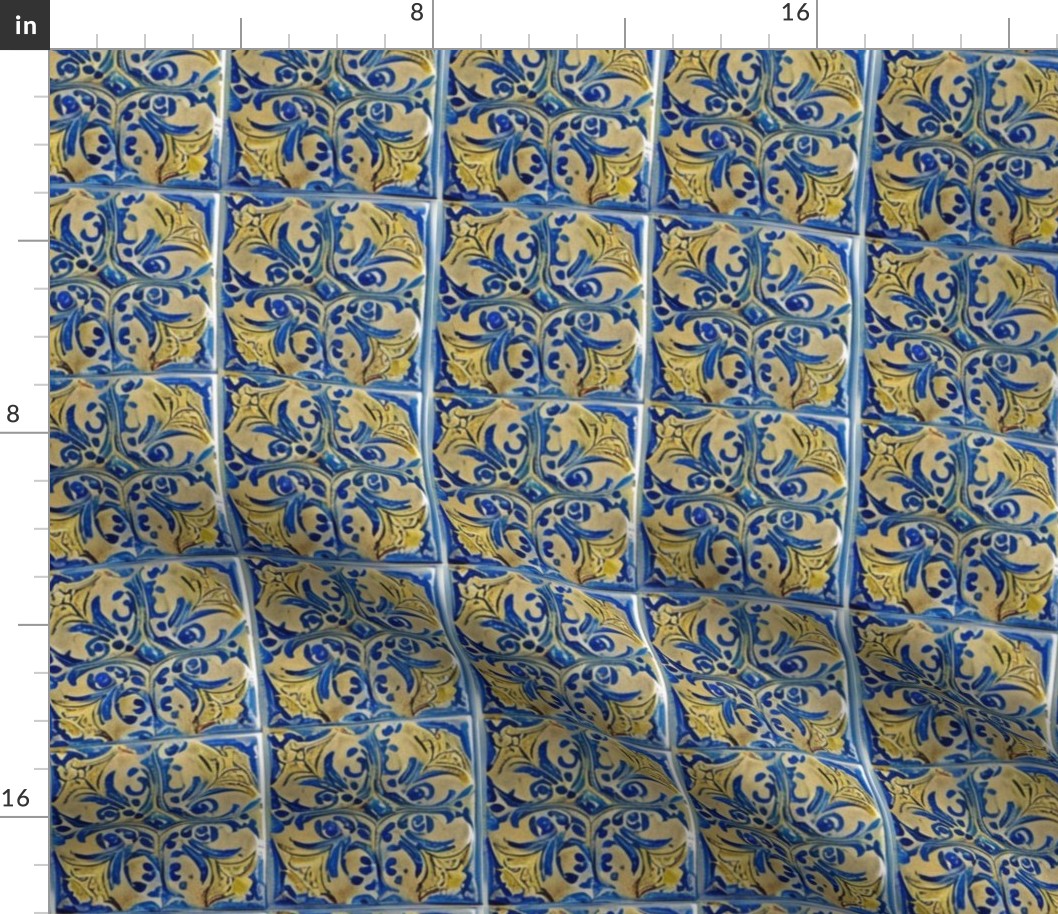 Italian Blue & Gold Tile