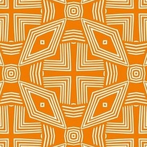 Geometry Orange Tribe Line Tile 