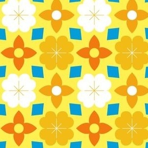 Geometry Vintage Floral Tile