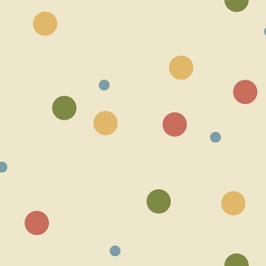 Vintage Retro Dots LARGE (18.6x17.98)