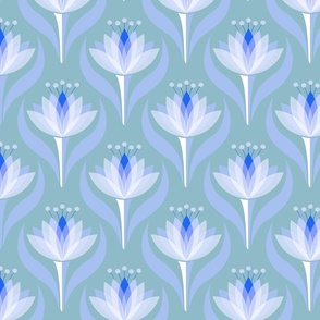 Blooming Joy Flower - Dusty Blue [12]