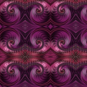Fancy Fractal Design In Shades Of Purple And Pink Smaller Scale
