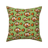 Clownfish Watercolor - Lime