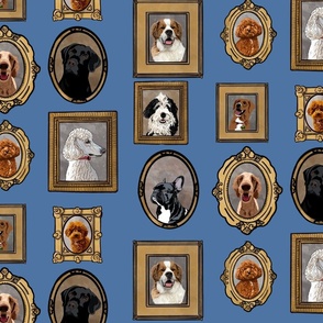 Gallery of Dogs on blue