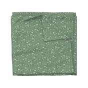 Tonal Basil Green Scallop Leaf Pattern // Medium Scale