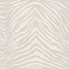 Zebra Print Light Cream Grey Large