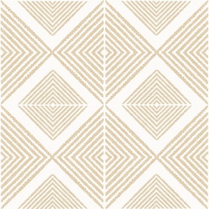 Triangle Line Tile Beige Off White Large
