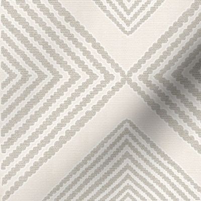 Triangle Line Tile Grey Light Cream Large