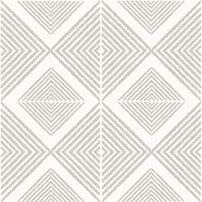 Triangle Line Tile Grey Off White Large