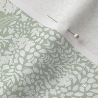 Wildflower Texture on Light Sage - Modern Farmhouse / Medium