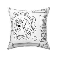 Colouring In Doodle Dogs Portrait Photo Frames 