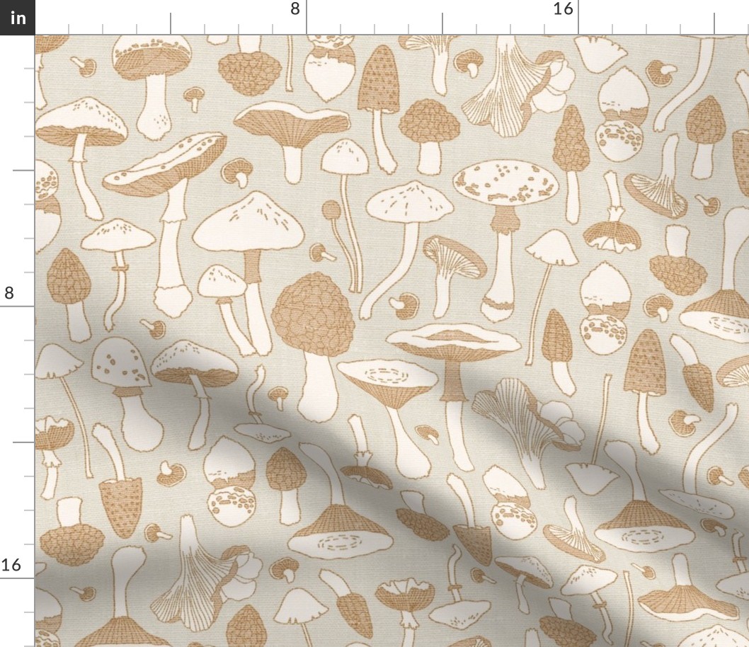 Neutral Mushrooms Tan Large