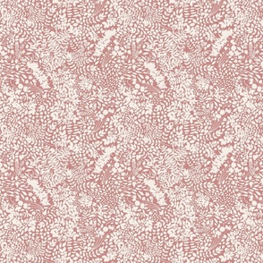 Wildflower Texture on Antique Blush Rose - Modern Farmhouse / Medium
