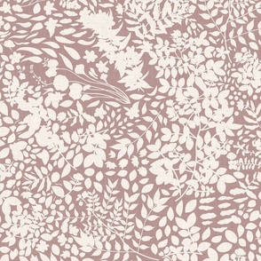 Wildflower Texture on Pale Antique Pink - Modern Farmhouse / Large