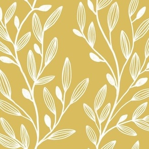 Climbing vines on a gold background