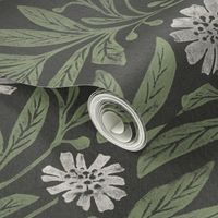 dark modern moody victorian floral_green and white