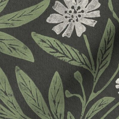 dark modern moody victorian floral_green and white