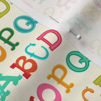 Whimsical ABC Letters on Yellow