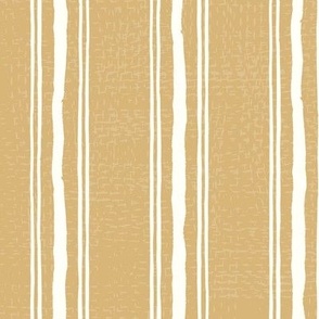 Rough Textural Stripe (Medium) - Honey Brown and Neutral White  (TBS102)