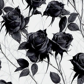 Black Roses on White