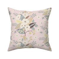 Fiona Floral Bouquet_Butter and Piglet, Pink yellow gray floral