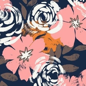 Vintage Abstract Textured Floral 