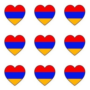 Armenian flag hearts