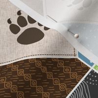 Big Bear Paw Patchwork (quilt A) Kids Camp Blanket