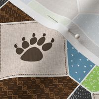 4 1/2" Big Bear Paw Patchwork (quilt A) Kids Camp Blanket