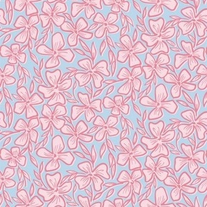 Botanical Pink Flowers Small Print