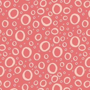 Bubbles Light Pink over Light Warm Red