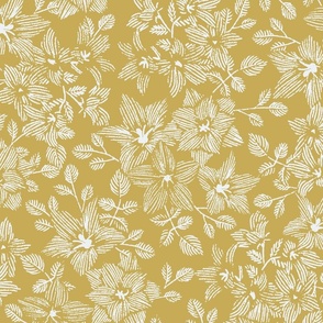 Britta Ditsy Floral - Mustard Large