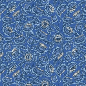 Brighton Paisley Floral - Blue Small