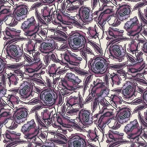 Brighton Paisley Floral - Ivory Small